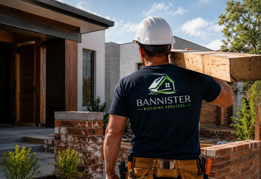 Bannister Building Services tradesperson working on a residential building project in Australia