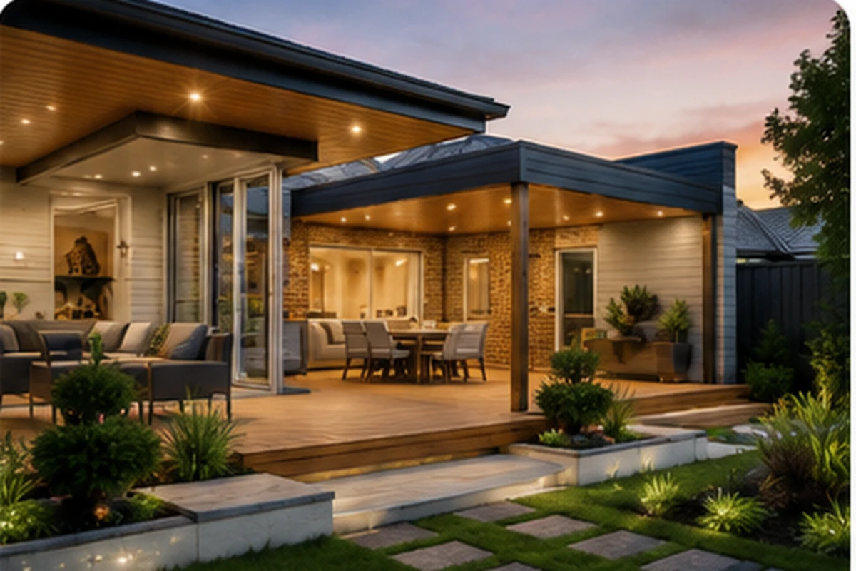 Modern Australian home with completed outdoor renovation, landscaping and property maintenance work