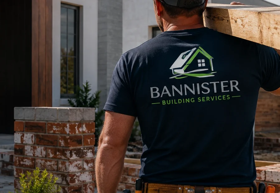 Bannister Building Services tradesperson working on a residential building and brickwork project